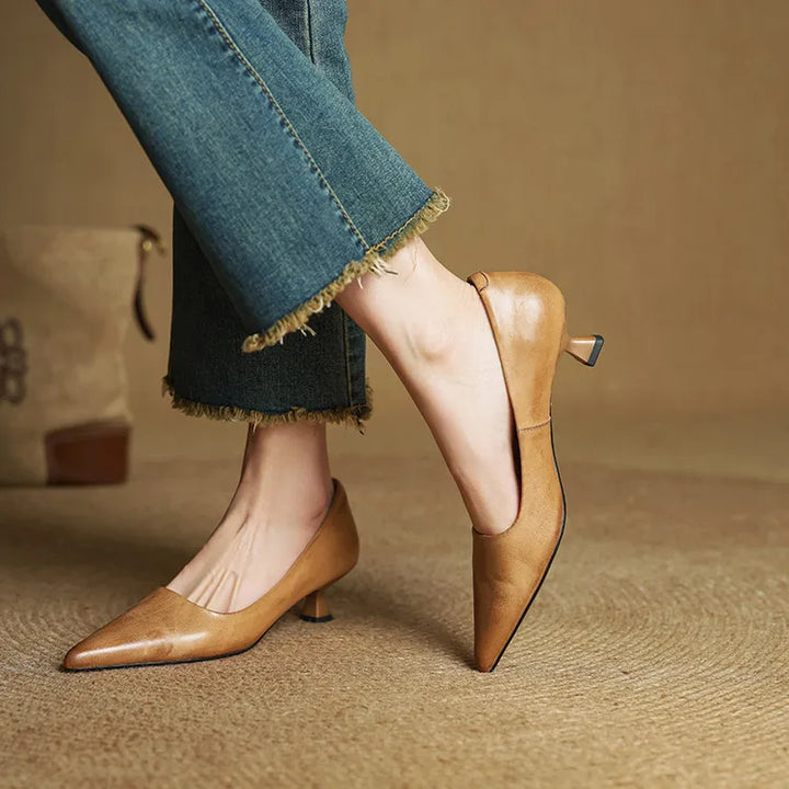 Anok Authentic Leather High Heels