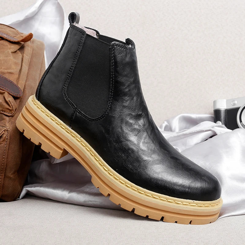 Authentic Leather Chelsea Boots