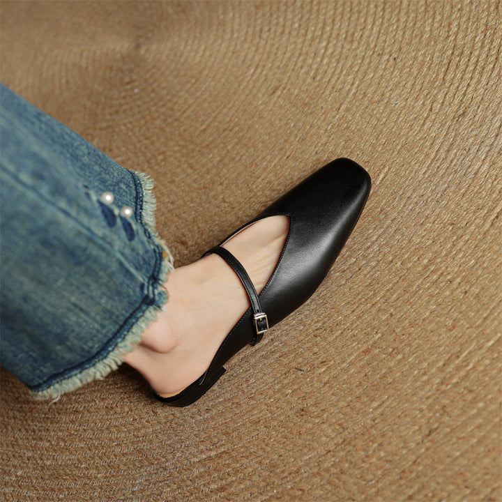 Miral Authentic Leather Slip-On Mules