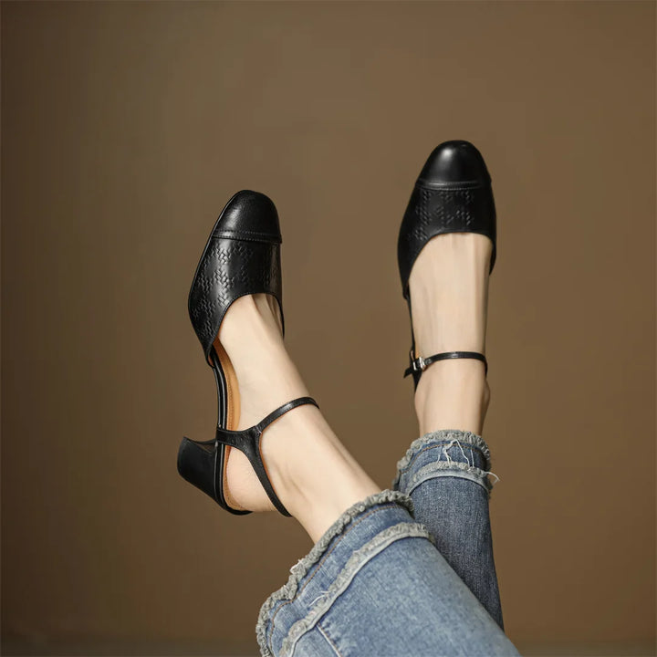 Valery Authentic Leather Heels
