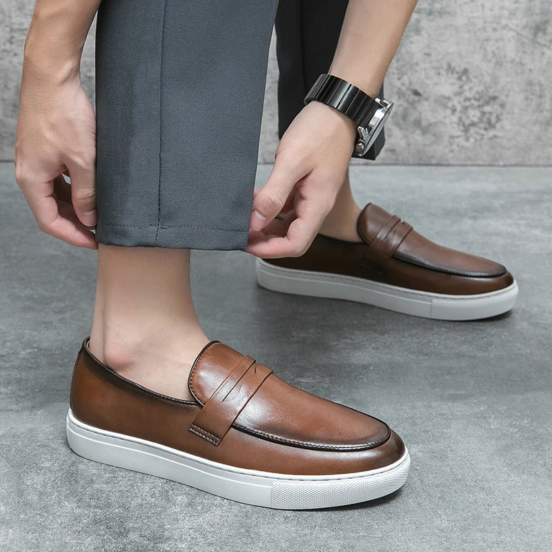 Reyes Authentic Leather Loafers