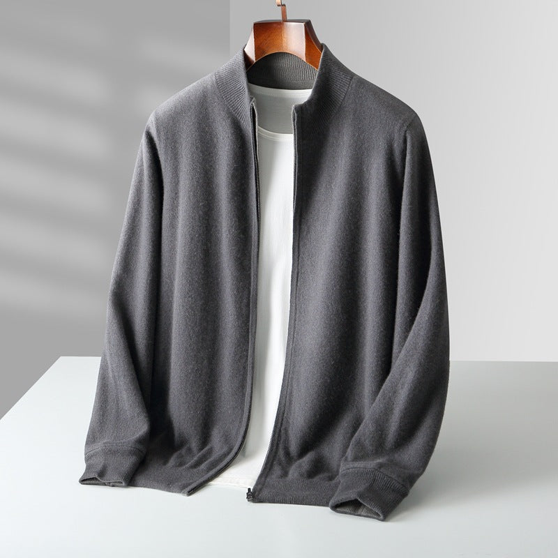 NOAM CASHMERE ZIP-UP CARDIGAN