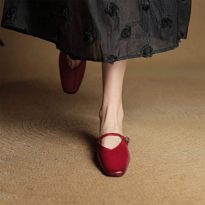 Miral Authentic Leather Slip-On Mules