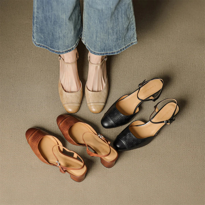 Valery Authentic Leather Heels