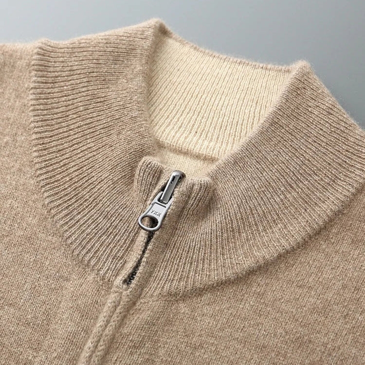 NOAM CASHMERE ZIP-UP CARDIGAN
