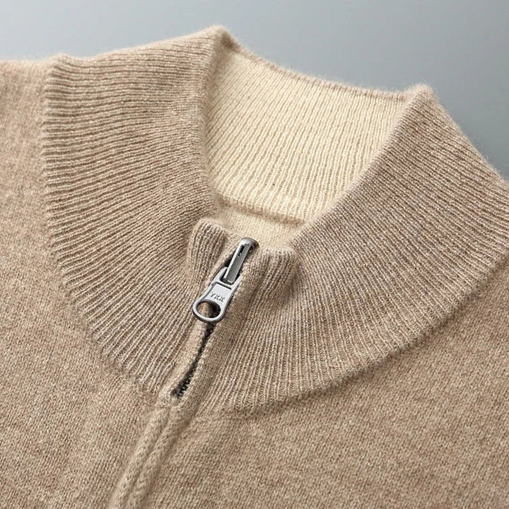 NOAM CASHMERE ZIP-UP CARDIGAN