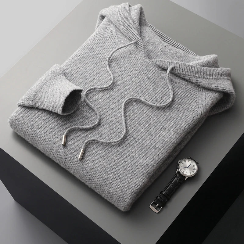 LEONARDO CASHMERE PULLOVER HOODIE