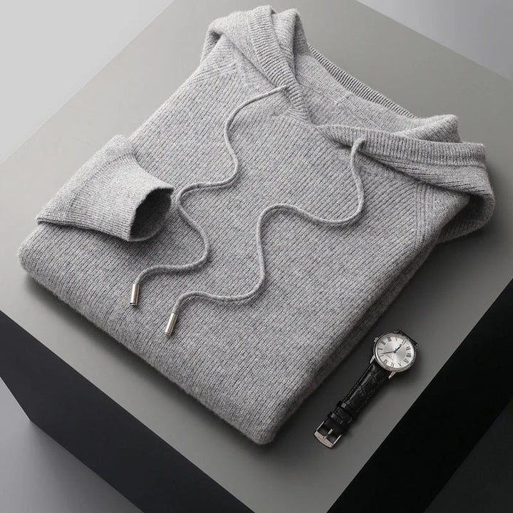 LEONARDO CASHMERE PULLOVER HOODIE