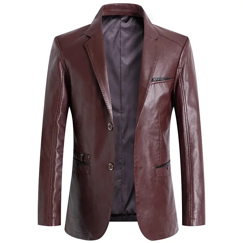 Luxurious Leather Blazer by RICHY