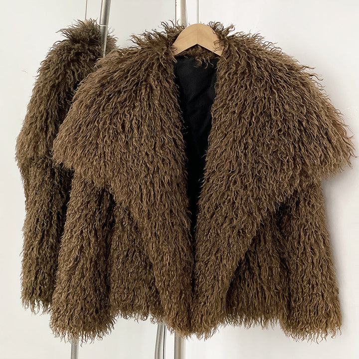 Sofia Amoretti Plush Curl Faux Fur Jacket