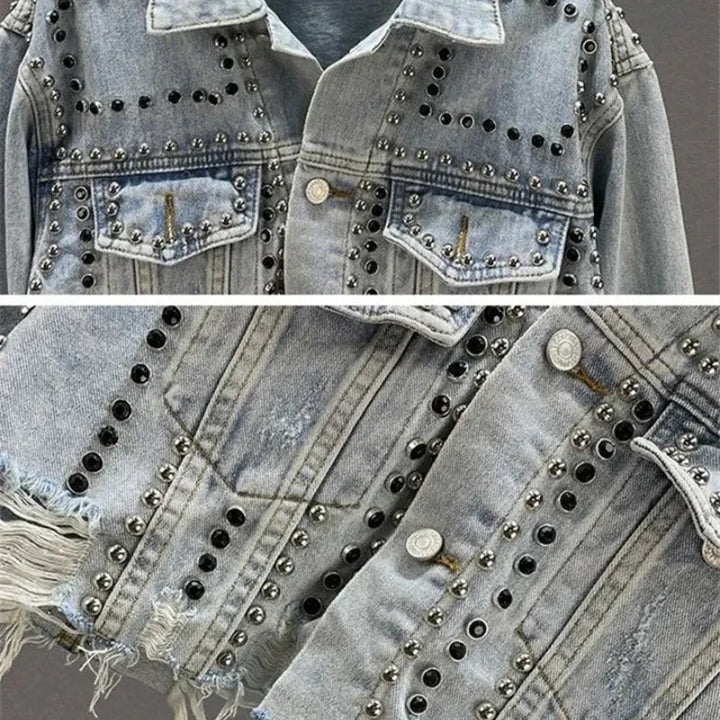 Studded Denim Jacket by Sofia Amoretti
