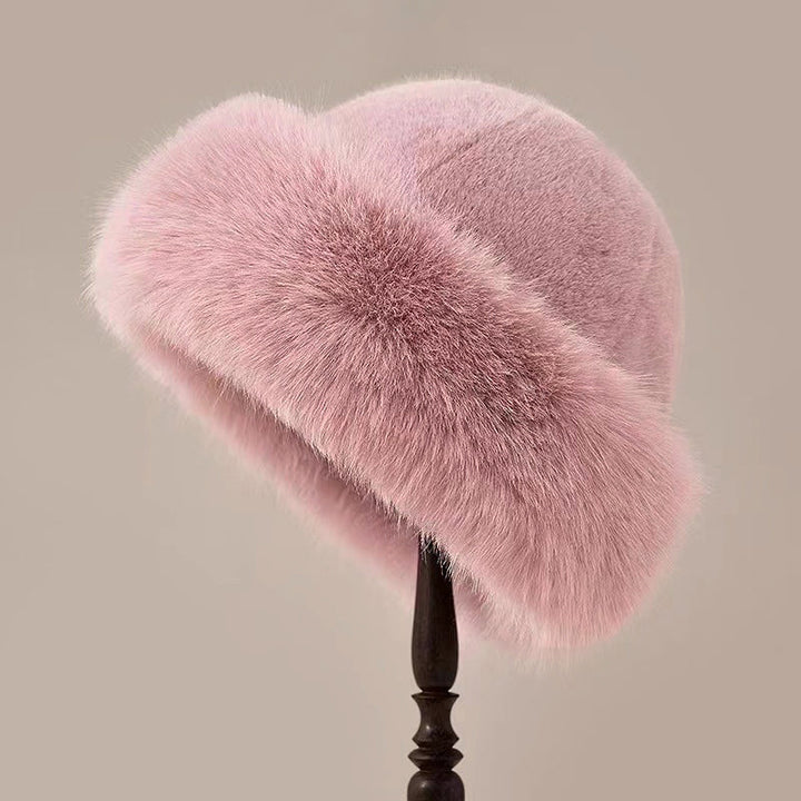 Luxurious Thick Fluffy Brimless Fur Hat for Women