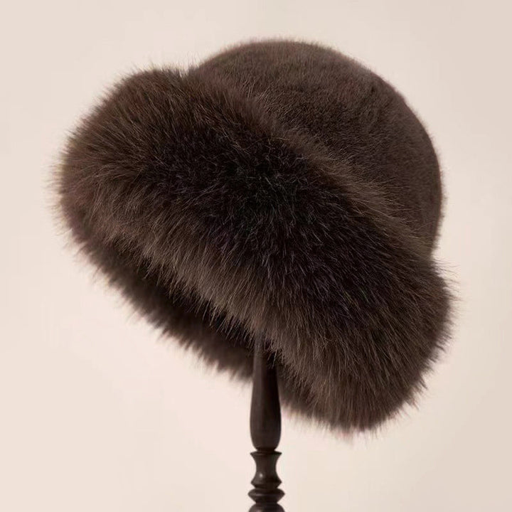 Luxurious Thick Fluffy Brimless Fur Hat for Women