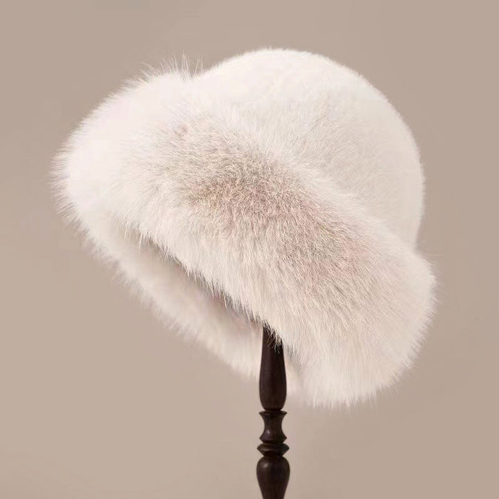 Luxurious Thick Fluffy Brimless Fur Hat for Women