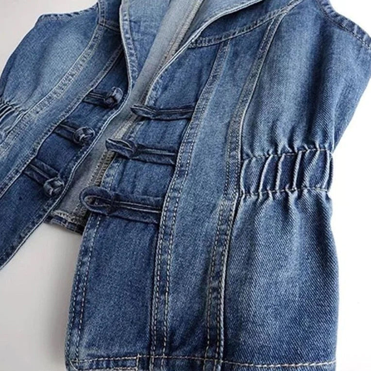 Celestial Denim Vest by Valentina Rossi