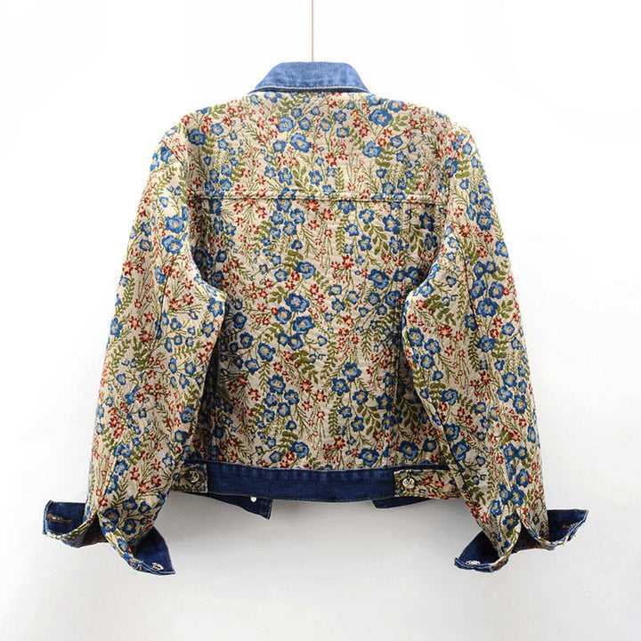 Floral Denim Jacket by Valentina Rossi