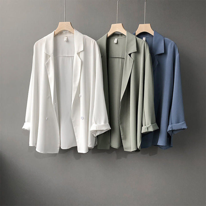 Valentina Rossi Pearl-Embellished Light Blazer