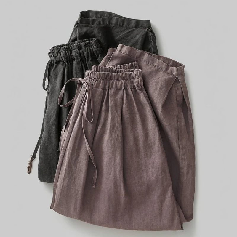 Elegant EVA Linen Trousers