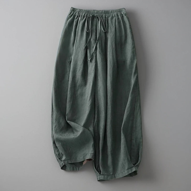 Elegant EVA Linen Trousers