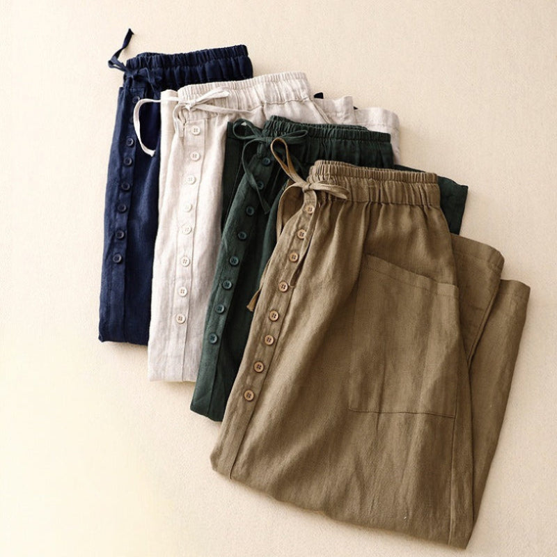 Mary Linen Midi Skirt