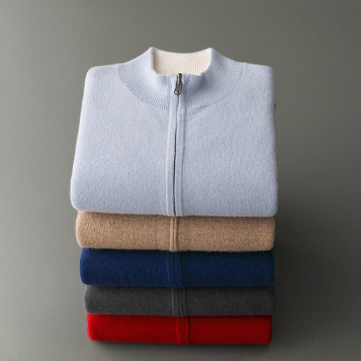 NOAM CASHMERE ZIP-UP CARDIGAN