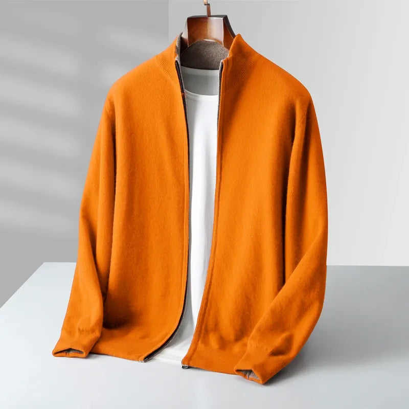 NOAM CASHMERE ZIP-UP CARDIGAN