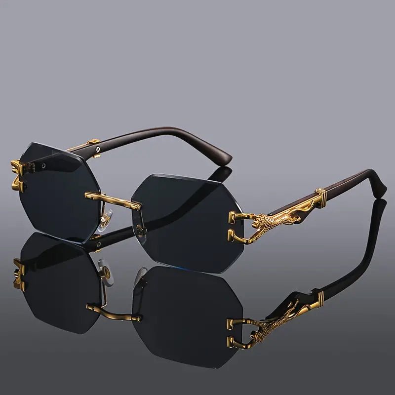 James Scott Leopard Print Edge Sunglasses