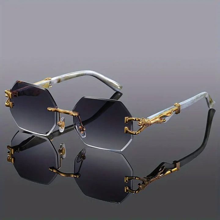 James Scott Leopard Print Edge Sunglasses