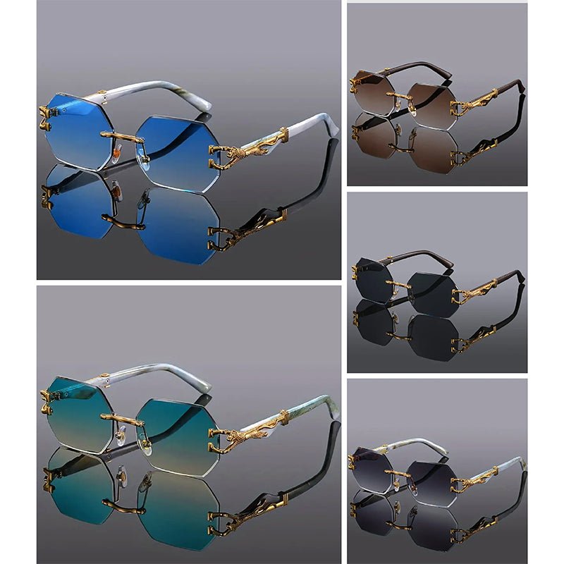 James Scott Leopard Print Edge Sunglasses