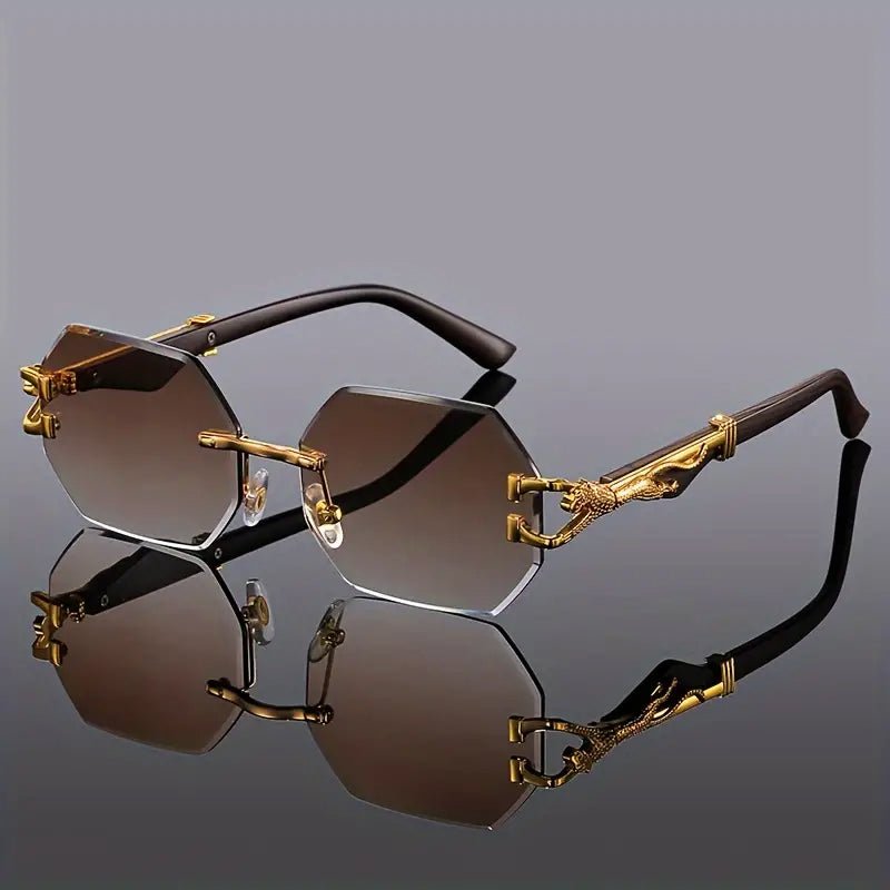 James Scott Leopard Print Edge Sunglasses