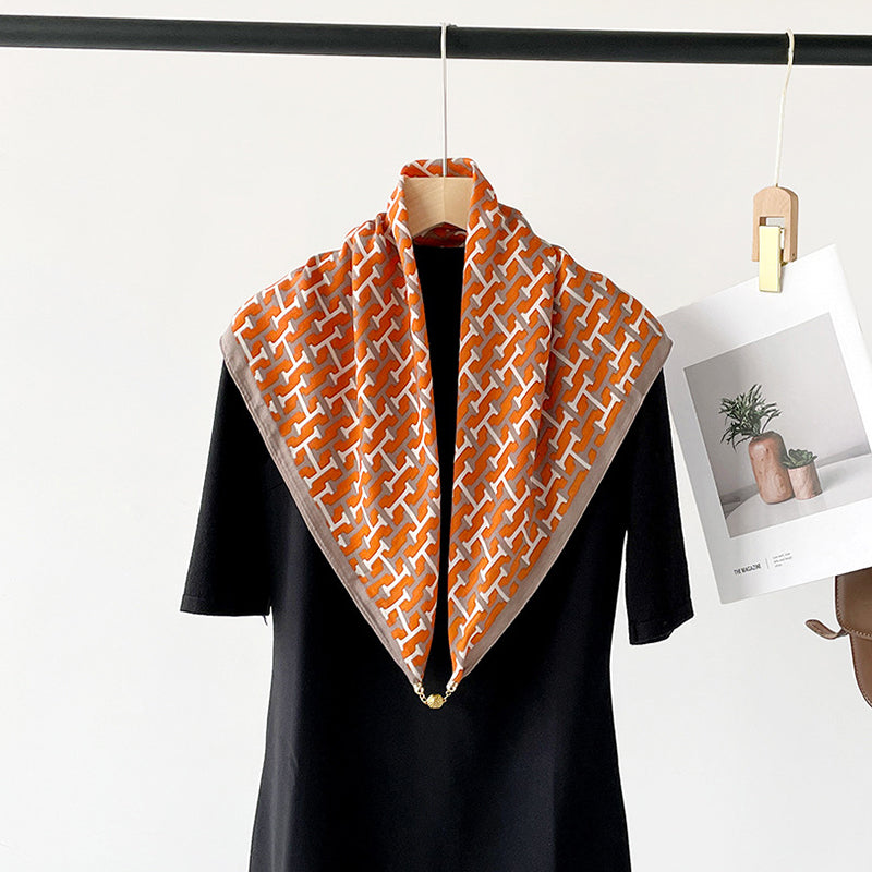 Vibrant Herringbone Woven Scarf for Women with Stylish Pattern