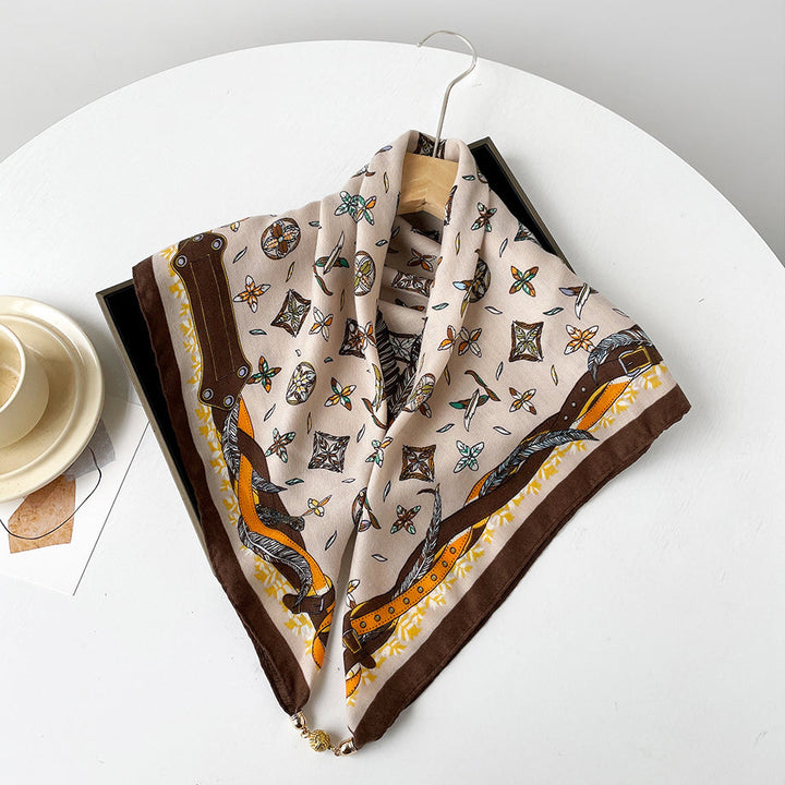 Vibrant Herringbone Woven Scarf for Women with Stylish Pattern