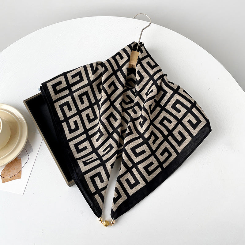 Vibrant Herringbone Woven Scarf for Women with Stylish Pattern