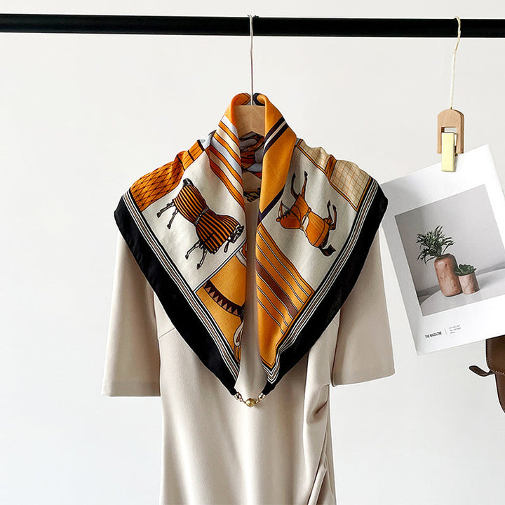 Vibrant Herringbone Woven Scarf for Women with Stylish Pattern